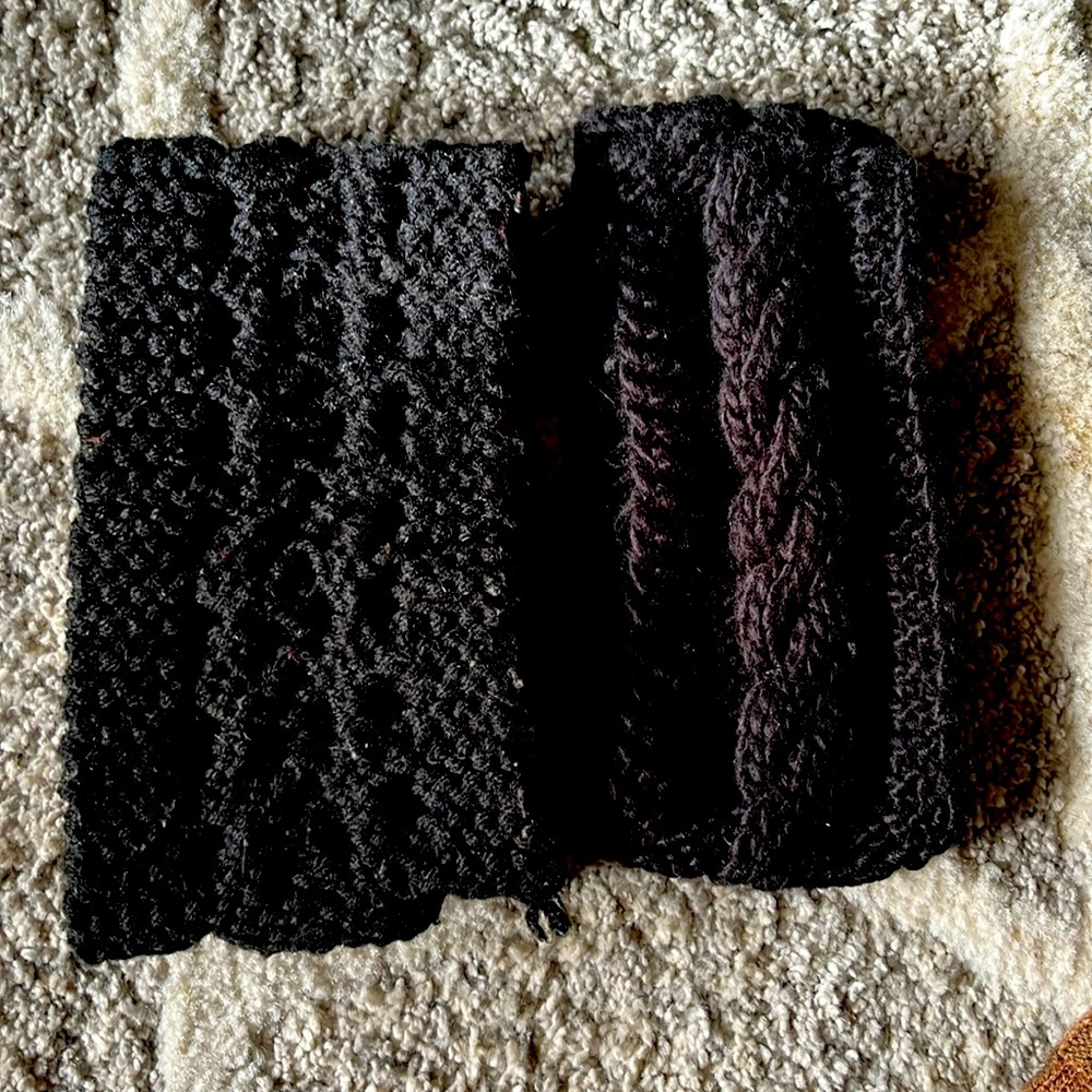 Black ear warmers head wrap